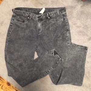 Black stone washed jeans